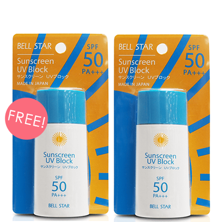 Bell Tokyo ซื้อ 1 ชิ้น ฟรี 1 ชิ้น!! Sunscreen UV Block SPF 50 PA+++ 45g แดดยุคนี้ต้อง SPF 50 PA+++ ถึงจะพอ กลางแจ้งแค่ไหนก็เอาอยู่ เนื้อบางเบา ไม่ทิ้งความมันวาว